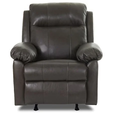 Casual Pillow Padded Power Recliner with Power Adjustable Headrest and Lumbar